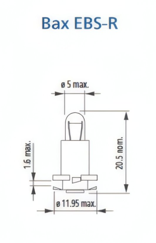 NARVA  Žiarovka 24V 1,2W EBS R6