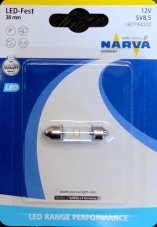 NARVA  LED -sufit 12V SV 10,5x38 (C5W) - 6000K Range Performance