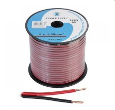 Kábel dvojžilový 1,50mm,červeno-čierny