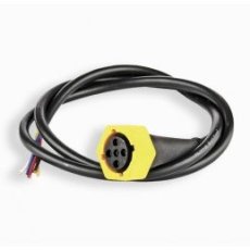 Zástrčka bajonet 5pin žltá s káblom - ľavá