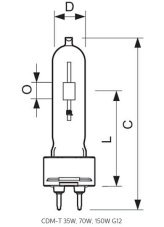 PHILIPS Výbojka MHN-TD 70/842 Rx7s