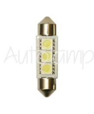 AUTOLAMP LED 12V (C10W) SV10x36 číra 3xSMD vysokosvietivá