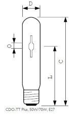 PHILIPS Výbojka metalhalogenid 70W/942  E27