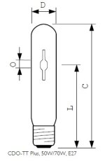 PHILIPS Výbojka metalhalogenid 70W/942  E27