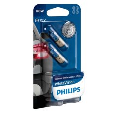 PHILIPS Žiarovka 12V H6W 6W BAX9s WhiteVision - 2ks