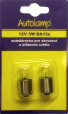 AUTOLAMP Žiarovka 12V 5W Ba15s R5W-blister 2ks