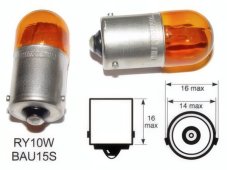 PHILIPS Žiarovka 12V RY10W 10W BAU15s - oranž.- premium