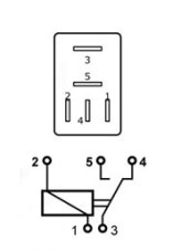 Macchi Rag. Fiorenzo Relé 12V - MICRO 25/15A - čierne - 5 kontakt
