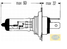 Hella Žiarovka H4 LL 12V 60/55W P43T