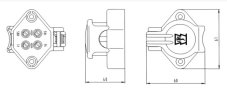 Erich Jaeger Zásuvka 6V-12V-24V/ 4P