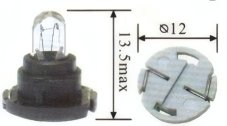AUTOLAMP Žiarovka 14V 1,12W T5 -plastická päticčierna